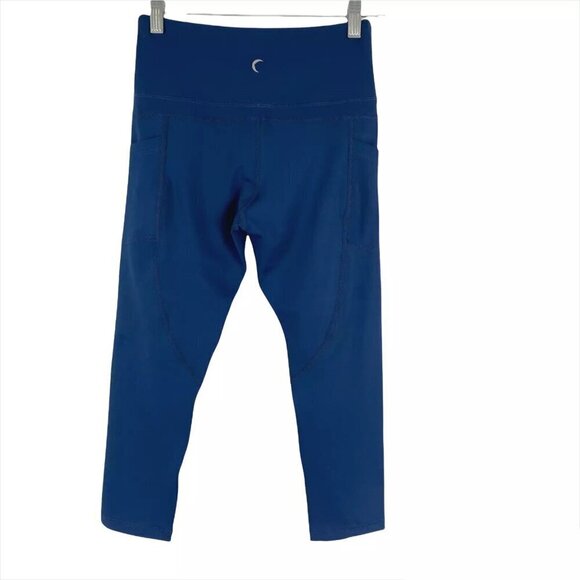 Zyia Active Crop Leggings‎ Women's Size 4  Blue Solid Polyester Spandex PT-613 - Picture 4 of 4